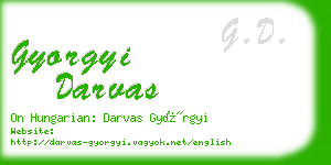 gyorgyi darvas business card